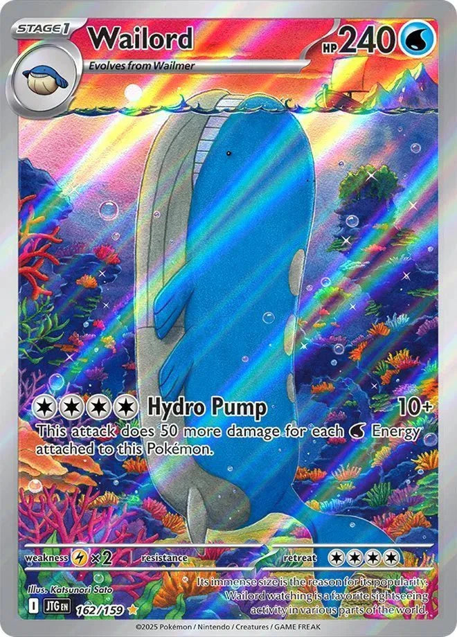 Pokémon Wailord 162/159 - Journey Together - Illustration Rare by Light Collectibles on MYNTED