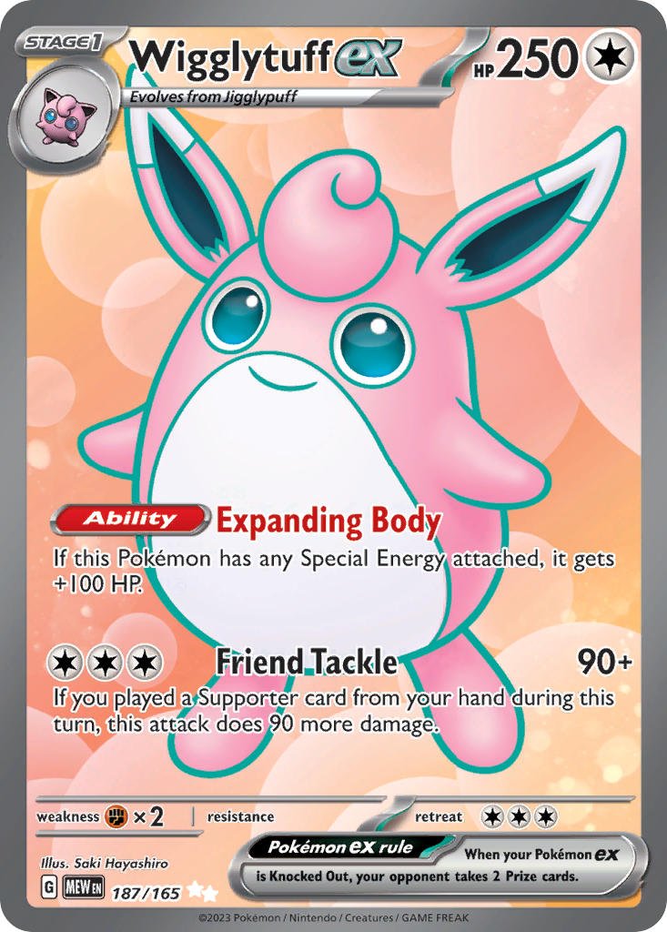 Pokémon Wigglytuff ex - 187/165 Ultra Rare (Full Art) by The Archive Stop on MYNTED