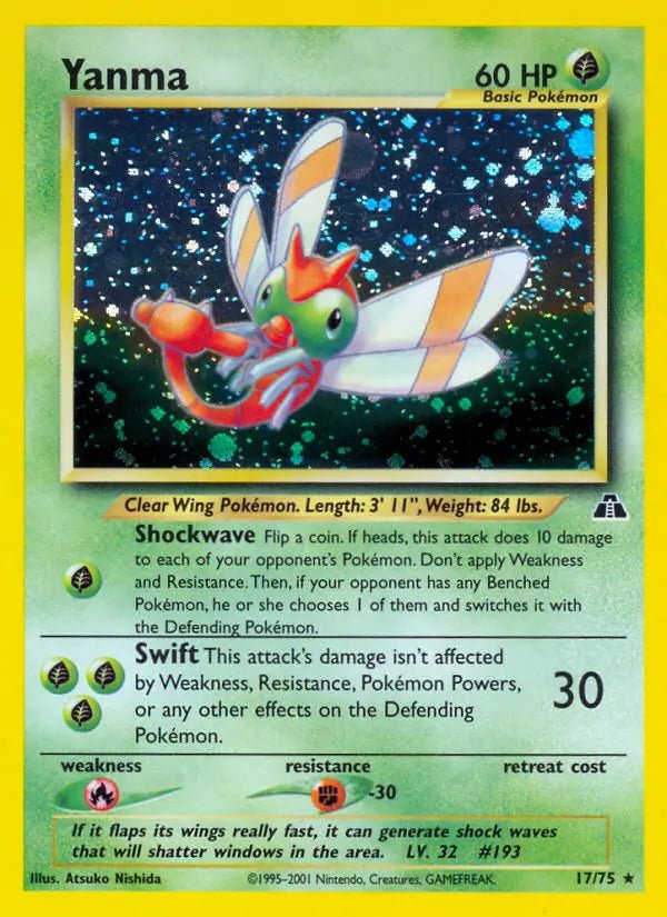 Pokemon Yanma (17) Holo Rare • Unlimited Holofoil by Trucial Coast Games on MYNTED