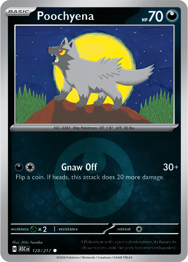 Poochyena (Energy Symbol Pattern) 128/217 (Ascended Heroes) by PokéPW on MYNTED