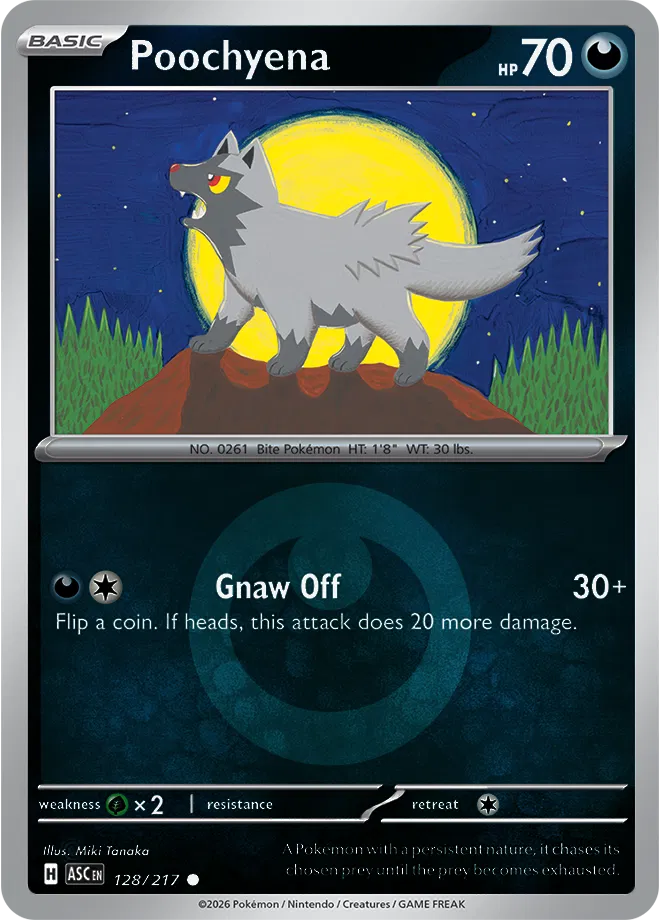 Poochyena - 128/217 - Reverse Holofoil - Energy Symbol Pattern
