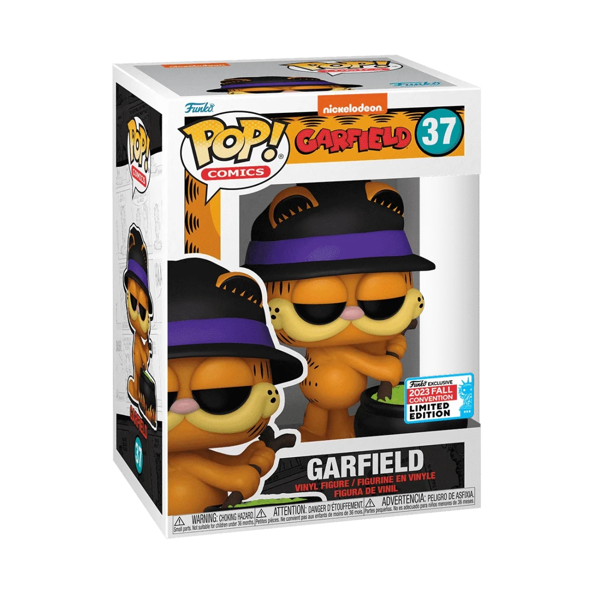 Pop! Garfield with Cauldron #37 vinyl figure released as a 2023 Fall Convention Exclusive for New York Comic Con (NYCC) by Speedy Comics on MYNTED