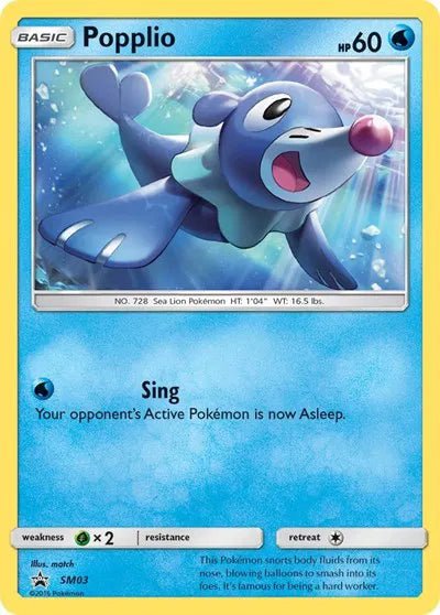 Popplio (Holofoil) Sun & Moon Promo Promo SM03 by PokeSource on MYNTED