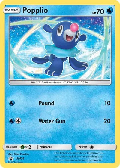 Popplio Sun & Moon Promo Promo SM24 by PokeSource on MYNTED