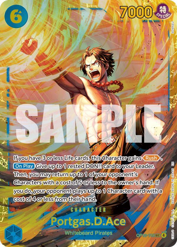 Portgas.D.Ace (119) (SEC) OP13-119 by OP Strike TCG on MYNTED