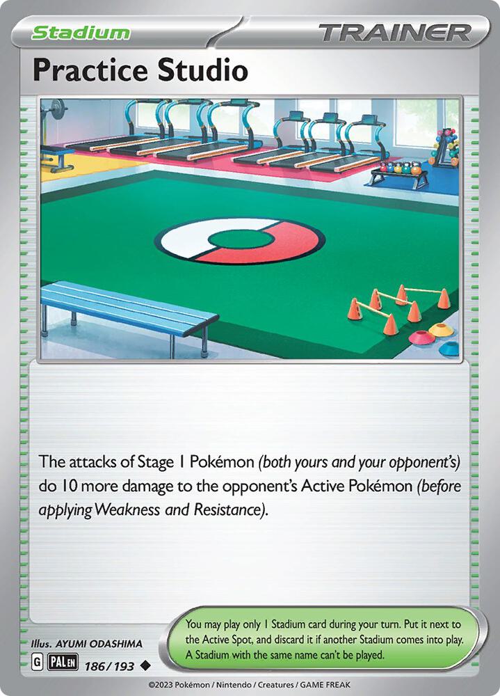 Practice Studio 186/193 Normal Trainer Stadium · Paldea Evolved (PAL) by PokeMarsi on MYNTED