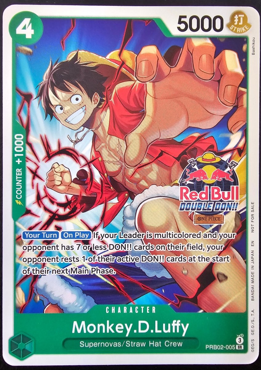 PRB02 - 005 Monkey.D.Luffy Redbull Double Don!! by PlayVault on MYNTED