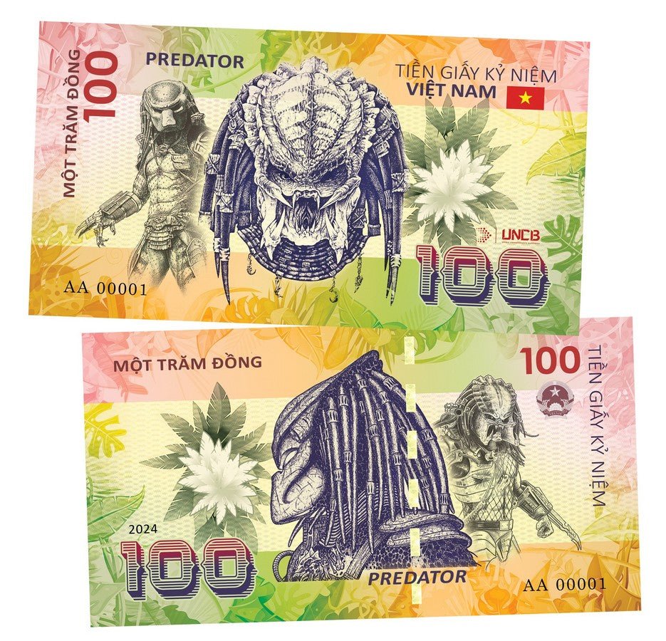 Predator 100 Dong UNCB banknote by UNCB on MYNTED
