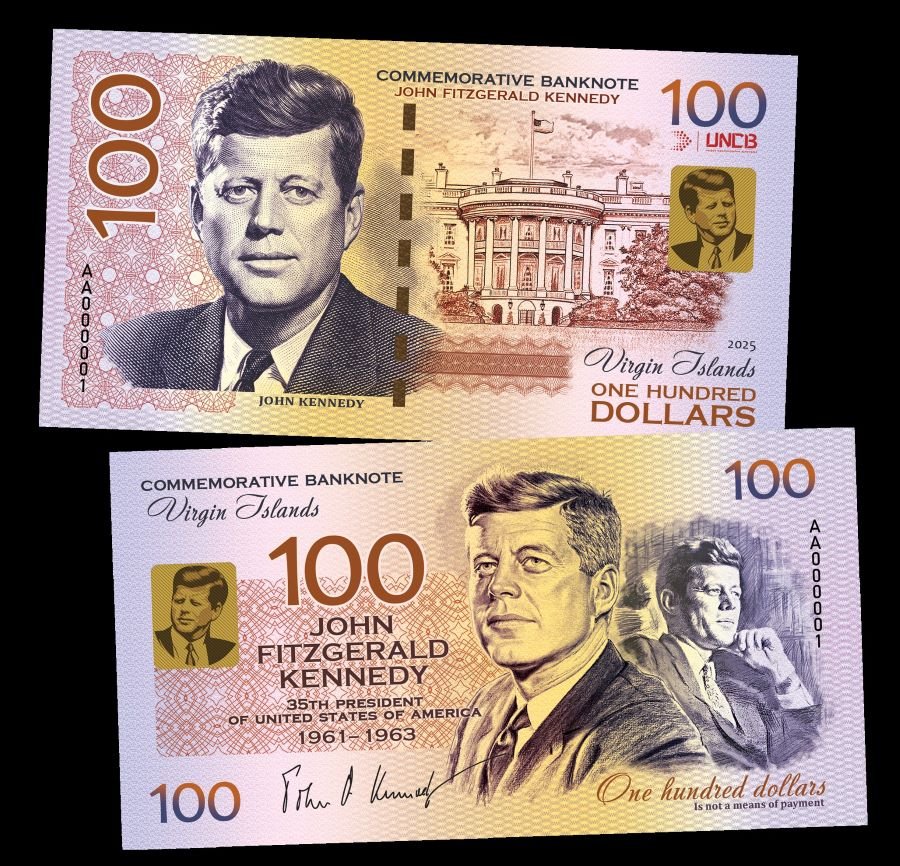 President J.F. Kennedy 100 Dollars UNCB banknote by UNCB on MYNTED