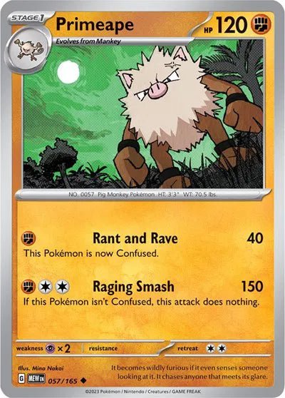 Primeape - 057/165 - Reverse Holofoil by The Archive Stop on MYNTED