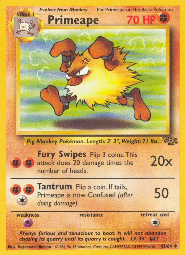 Primeape - 43/64 - Jungle (Unlimited) - MP