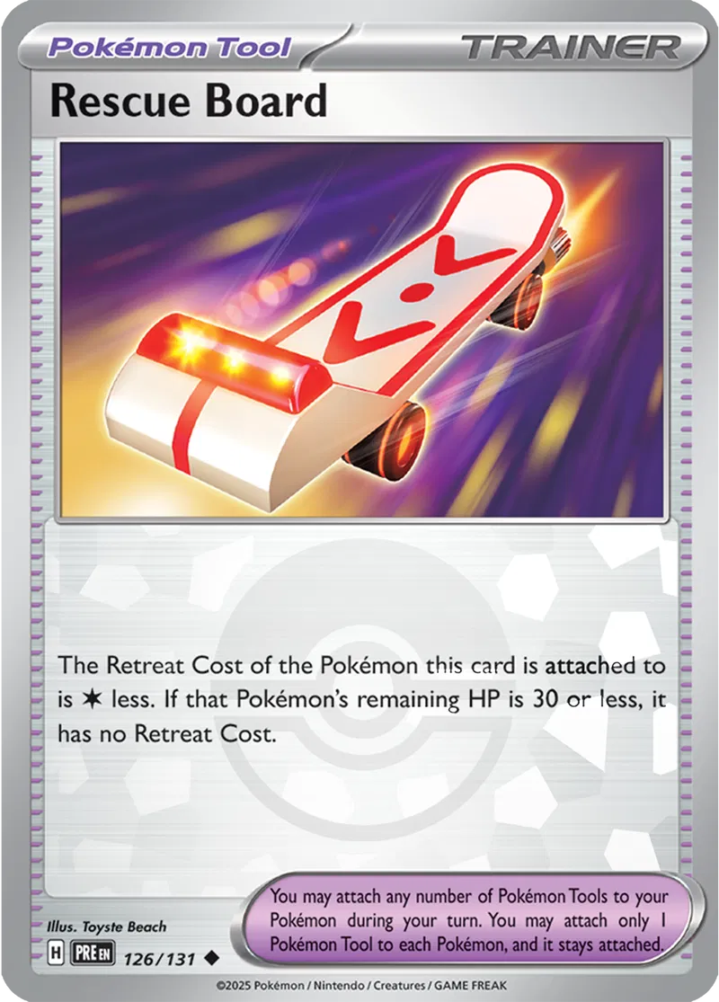 Rescue Board POKEBALL REVERSE HOLO Prismatic Evolutions 126/131