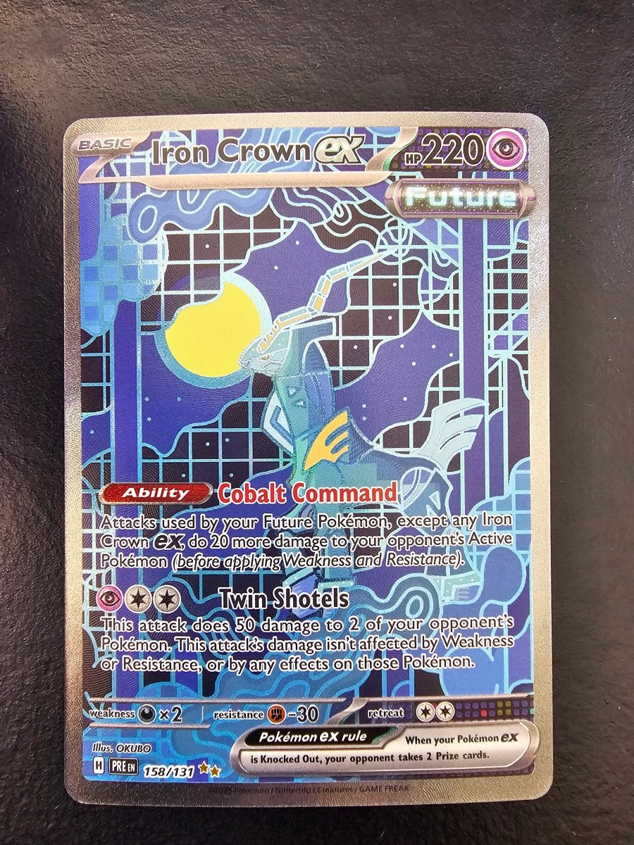 Prismatic Evolutions Iron Crown Ex 158/131 by PlayVault on MYNTED