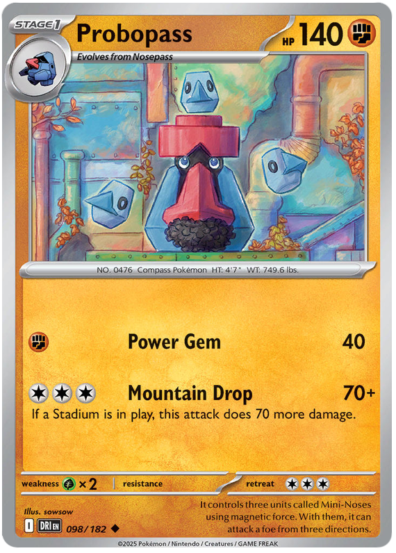 Probopass 098/182 Reverse Holo | Scarlet & Violet – Destined Rivals by Worth the XP on MYNTED
