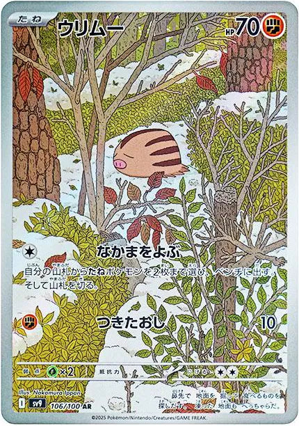 Pokemon Swinub (JP) Battle Partners Art Rare 106/100