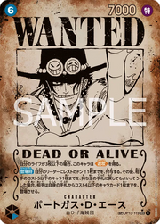 OP13-119 Portgas.D.Ace SP Wanted Poster jp