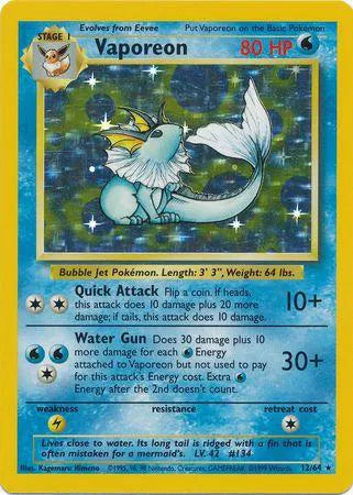 Vaporeon (No Symbol) 12/64