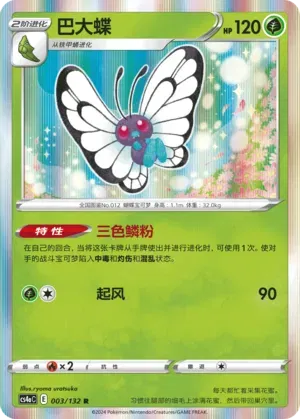 Butterfree (CN) 003/132 · Holofoil (Nine Colours Gathering (Friend))