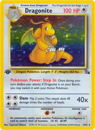 Dragonite 4 · Unlimited Holofoil (Fossil)
