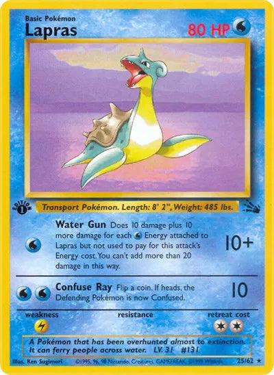 Lapras (25) · 1st Edition (Fossil)