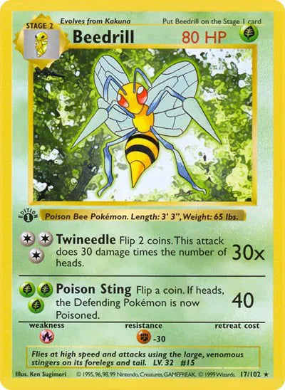 Beedrill 17 · Base Set - 1st Edition Vintage