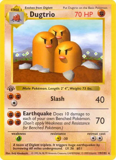 Dugtrio 19 · 1st Edition (Base Set (1st Edition & Shadowless))