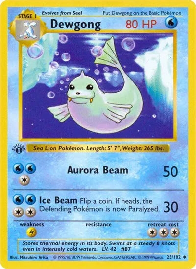 Dewgong 25 · 1st Edition (Base Set (1st Edition & Shadowless))