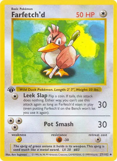 Farfetch'd 27 · 1st Edition (Base Set (1st Edition & Shadowless))
