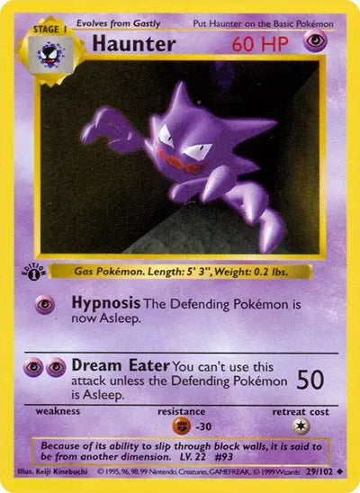 Haunter 29 · 1st Edition (Base Set (1st Edition & Shadowless))