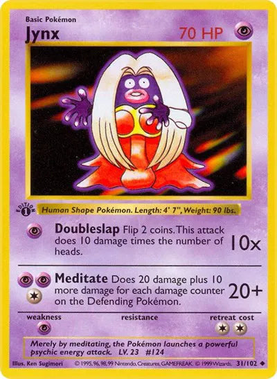 Jynx 31 · 1st Edition (Base Set (1st Edition & Shadowless))