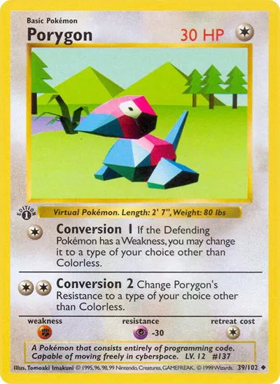 Porygon 39 · 1st Edition (Base Set (1st Edition & Shadowless))