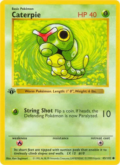 Caterpie 45 · 1st Edition (Base Set (1st Edition & Shadowless))