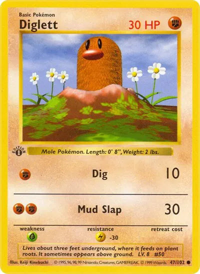 Diglett 47 · 1st Edition (Base Set (1st Edition & Shadowless))