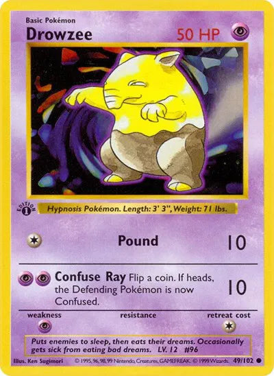 Drowzee 49 · 1st Edition (Base Set (1st Edition & Shadowless))