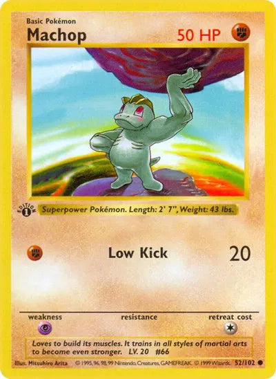 Machop 52 · 1st Edition (Base Set (1st Edition & Shadowless))