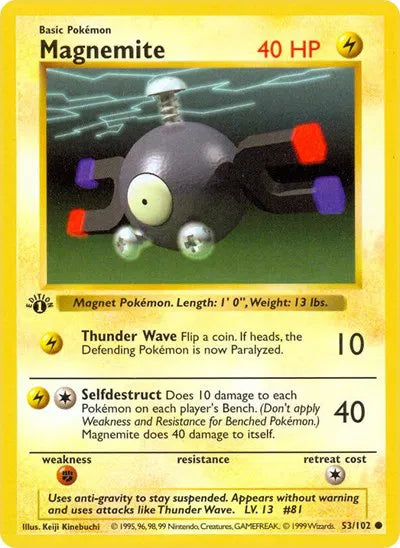 Magnemite 53 · 1st Edition (Base Set (1st Edition & Shadowless))