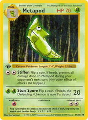 Metapod 54 · 1st Edition (Base Set (1st Edition & Shadowless))