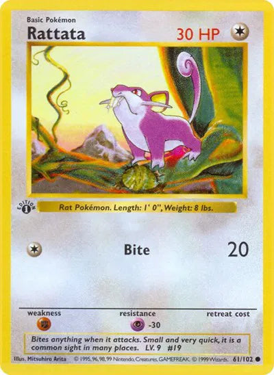 Rattata 61 · 1st Edition (Base Set (1st Edition & Shadowless))