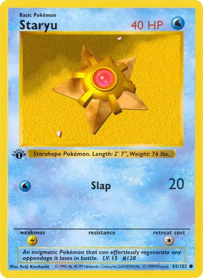 Staryu 65 · 1st Edition (Base Set (1st Edition & Shadowless))