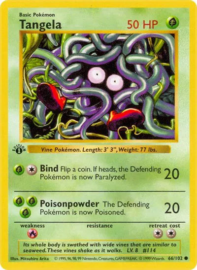 Tangela 66 · 1st Edition (Base Set (1st Edition & Shadowless))