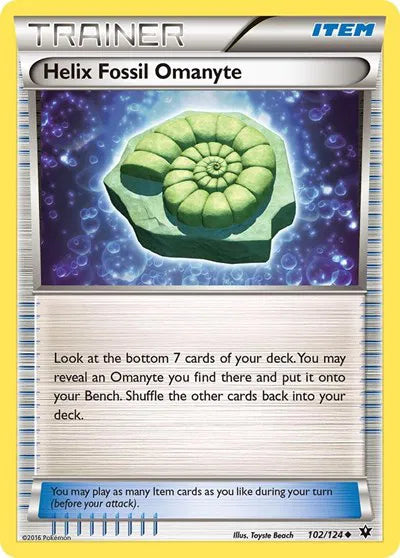 Helix Fossil Omanyte 102 · Normal (Fates Collide)