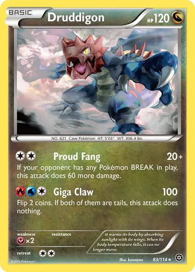Druddigon 83 · Reverse Holofoil (Steam Siege)