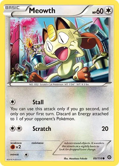 Meowth Steam Siege Common 88