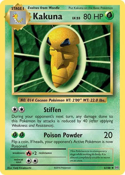 Kakuna 6/108 · Reverse Holofoil (Evolutions)