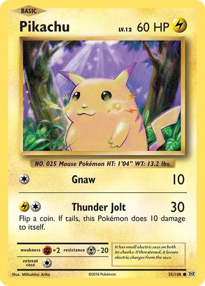 Pikachu Evolutions Common 35/108