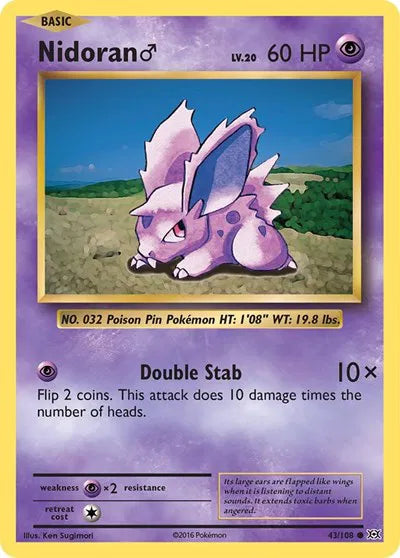 Nidoran M 43/108 · Normal (Evolutions)