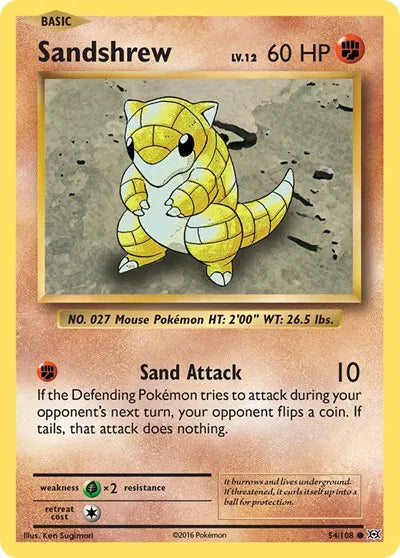 Sandshrew 54/108 · Normal (Evolutions)