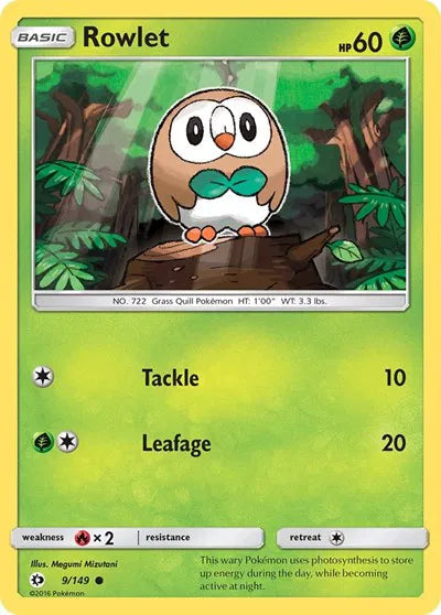 Rowlet 9 ·(Sun & Moon Base Set)