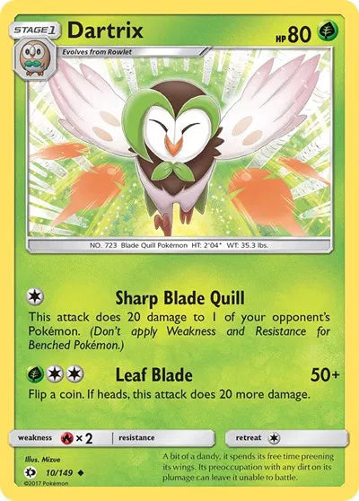 Dartrix 10 · Normal (Sun & Moon Base Set)