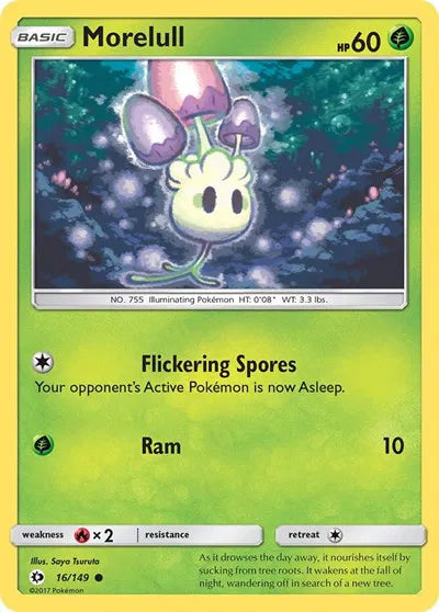 Morelull 16 · Reverse Holofoil (Sun & Moon Base Set)